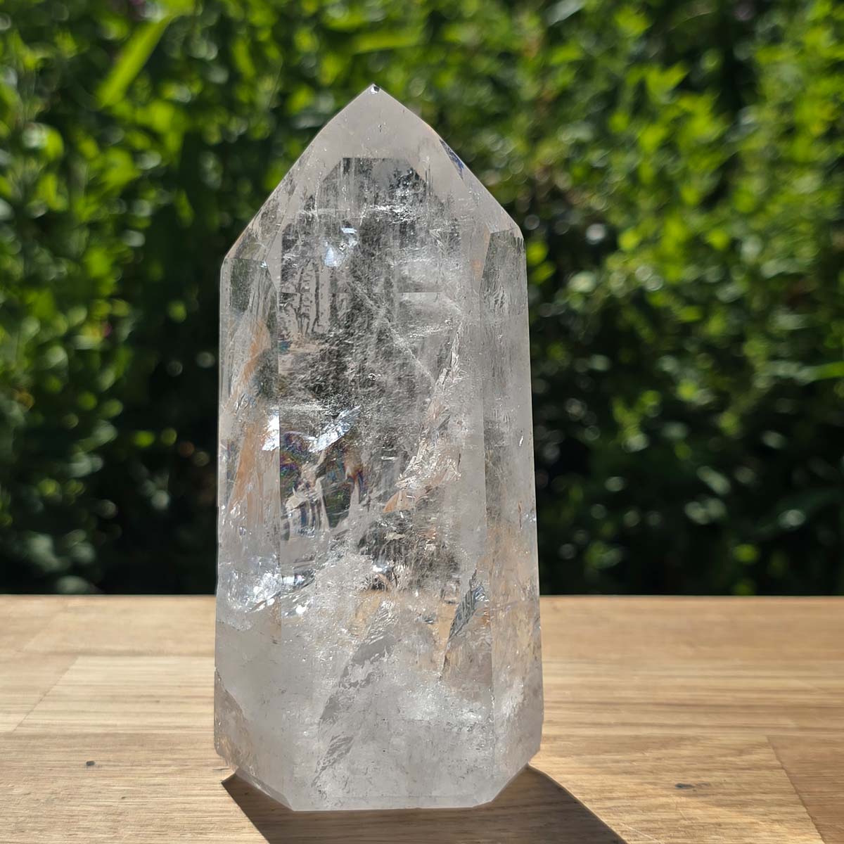 Bergkristall, Quarz, Obelisk geschliffen - 13x7x5 cm - Nr 342