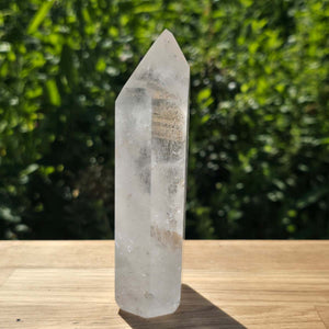 Bergkristall, Quarz, Obelisk geschliffen - 13x6x3 cm - Nr 345