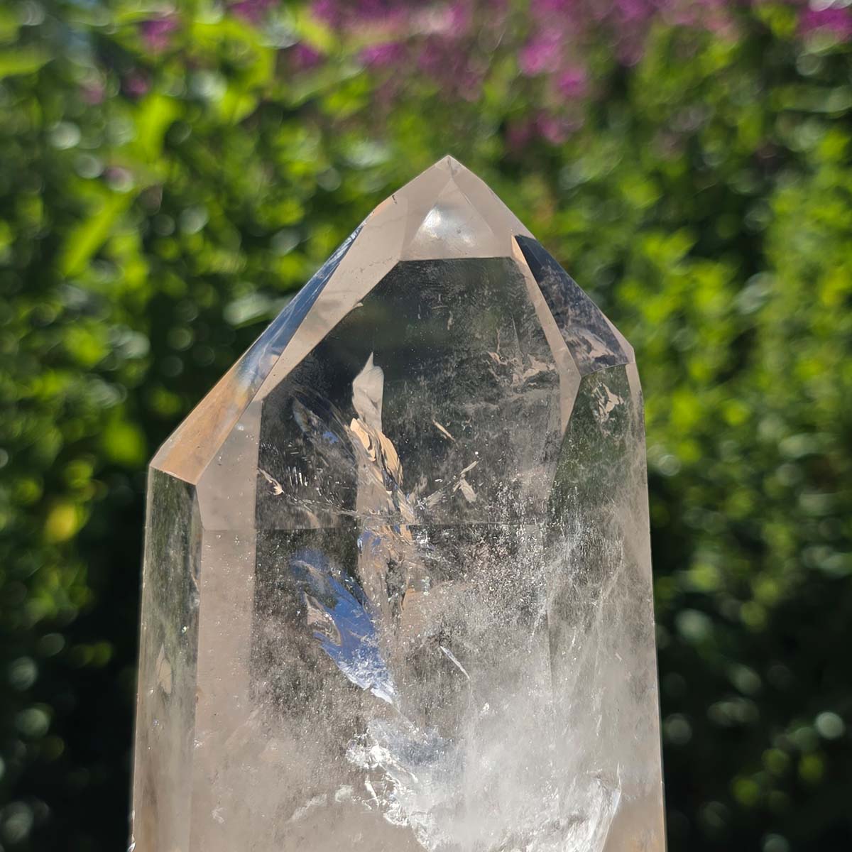 Bergkristall, Quarz, Obelisk geschliffen - 15x8x5 cm - Nr 347