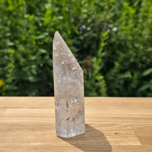 Bergkristall, Quarz, Obelisk geschliffen - 11x5x3 cm - Nr 348