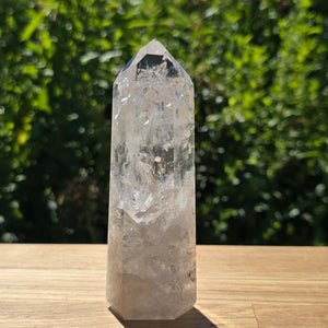 Bergkristall, Quarz, Obelisk geschliffen - 13x5x3 cm - Nr 349