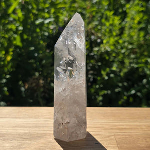 Bergkristall, Quarz, Obelisk geschliffen - 13x5x3 cm - Nr 349