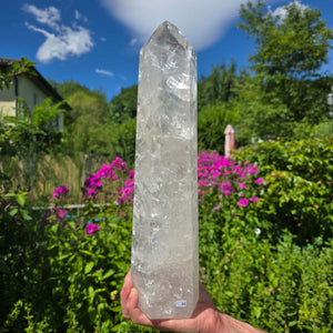 Bergkristall, Quarz, Obelisk geschliffen - 40x10x8 cm - Nr 34