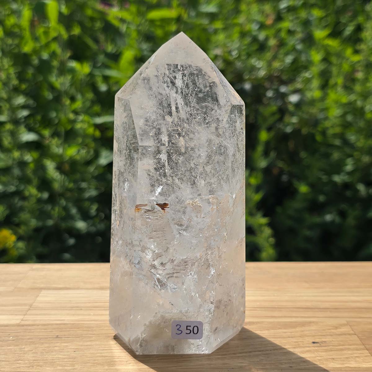 Bergkristall, Quarz, Obelisk geschliffen - 14x6x5 cm - Nr 350