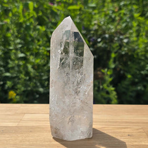 Bergkristall, Quarz, Obelisk geschliffen - 14x6x5 cm - Nr 350