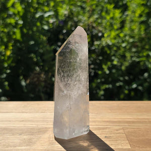 Bergkristall, Quarz, Obelisk geschliffen - 11x5x4 cm - Nr 351