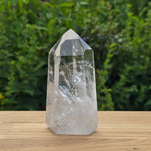 Bergkristall, Quarz, Obelisk geschliffen - 12x6x5 cm - Nr 352