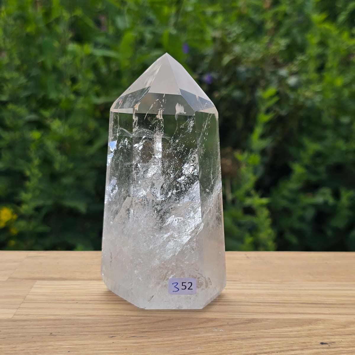 Bergkristall, Quarz, Obelisk geschliffen - 12x6x5 cm - Nr 352