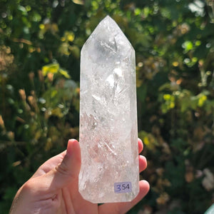 Bergkristall, Quarz, Obelisk geschliffen - 14x5x3 cm - Nr 354
