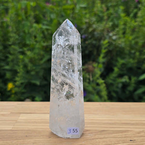 Bergkristall, Quarz, Obelisk geschliffen - 13x4x3 cm - Nr 355