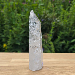 Bergkristall, Quarz, Obelisk geschliffen - 13x4x3 cm - Nr 355