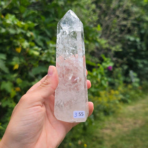 Bergkristall, Quarz, Obelisk geschliffen - 13x4x3 cm - Nr 355