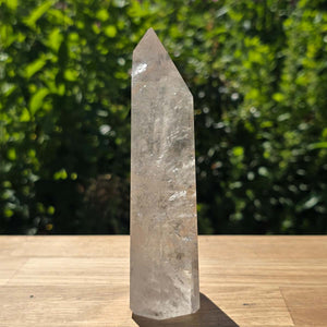 Bergkristall, Quarz, Obelisk geschliffen - 14x5x3 cm - Nr 356