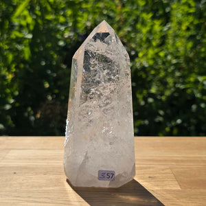 Bergkristall, Quarz, Obelisk geschliffen - 13x6x4 cm - Nr 357