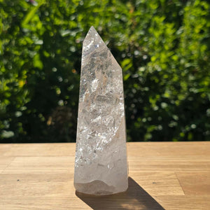 Bergkristall, Quarz, Obelisk geschliffen - 13x6x4 cm - Nr 357