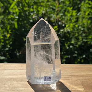 Bergkristall, Quarz, Obelisk geschliffen - 12x7x5 cm - Nr 360