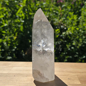 Bergkristall, Quarz, Obelisk geschliffen - 14x7x4 cm - Nr 361