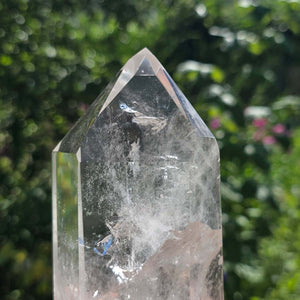 Bergkristall, Quarz, Obelisk geschliffen - 14x7x4 cm - Nr 361