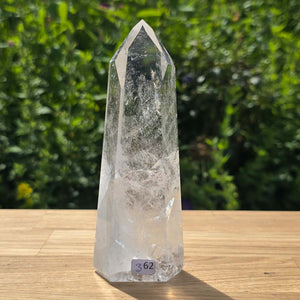 Bergkristall, Quarz, Obelisk geschliffen - 14x5x3 cm - Nr 362