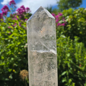 Bergkristall, kvarts, slipad obelisk UNIKAT Nr 36