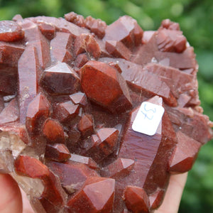Seltene Hämatit Quarz Bergkristall Stufe (Eisenquarz) 10x10x4cm Marokko Nr. 37