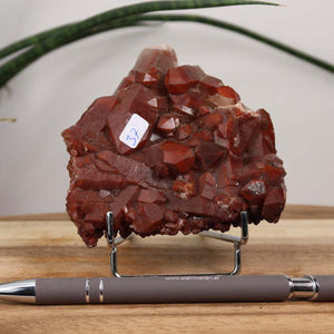 Seltene Hämatit Quarz Bergkristall Stufe (Eisenquarz) 10x10x4cm Marokko Nr. 37
