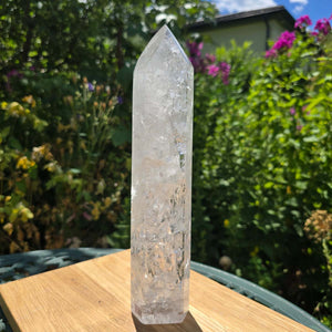 Bergkristall,  Quarz, Obelisk geschliffen UNIKAT Nr 37