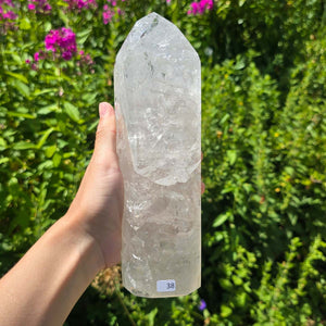 Quartzo Cristal de Rocha, Obelisco lapidado UNIKAT Nº 38
