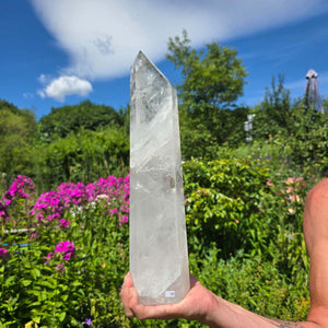 Bergkristall, Quarz, Obelisk geschliffen - 40x10x7 cm - Nr 39
