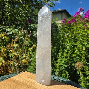 Bergkristall, Quarz, Obelisk geschliffen - 37x9x6 cm - Nr 43
