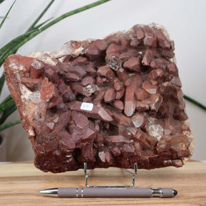 Seltene Hämatit Quarz Bergkristall Stufe (Eisenquarz) 20x17x9cm Marokko Nr. 44