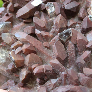 Seltene Hämatit Quarz Bergkristall Stufe (Eisenquarz) 20x17x9cm Marokko Nr. 44