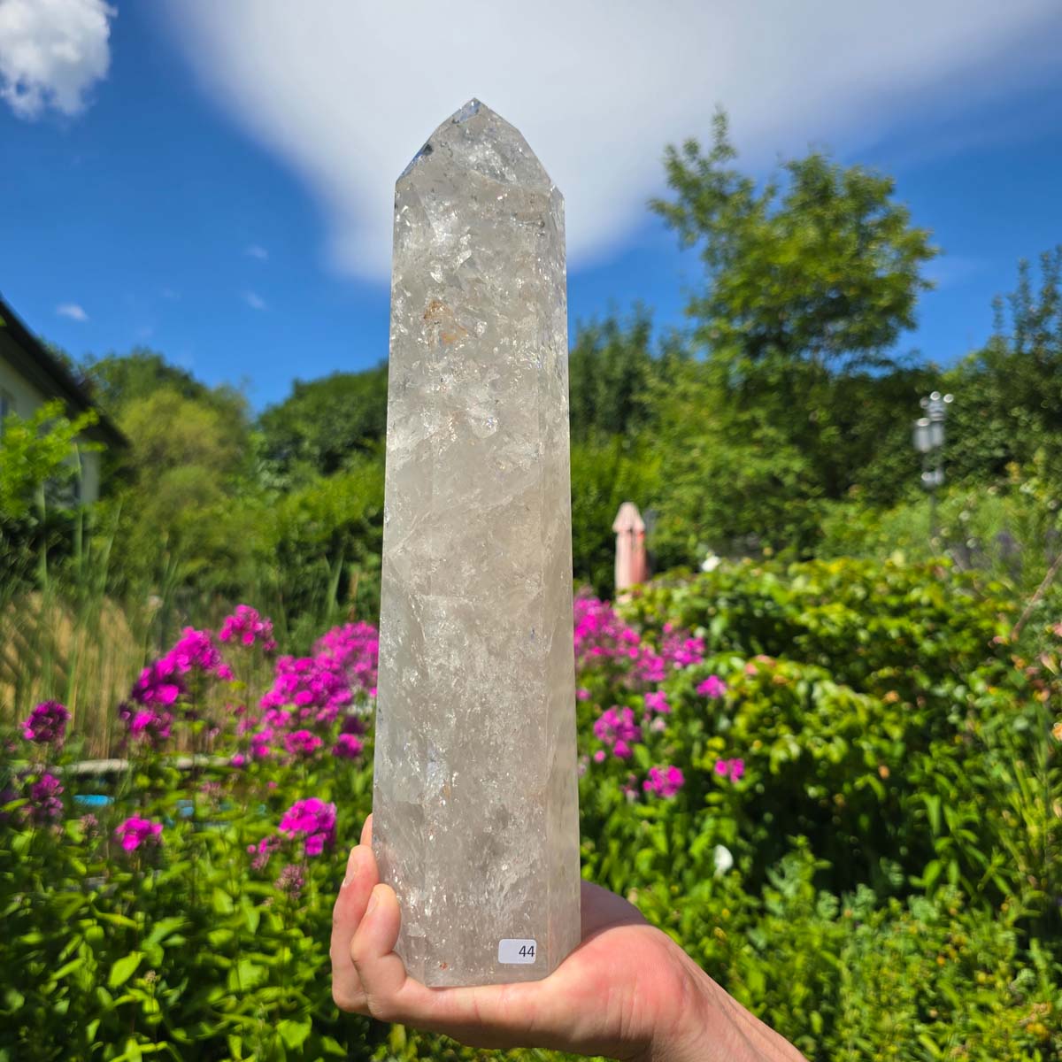 Bergkristall, Quarz, Obelisk geschliffen - 35x9x7 cm - Nr 44