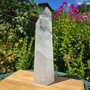 Bergkristall, Quarz, Obelisk geschliffen - 32x10x8 cm - Nr 46