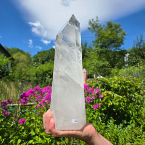 Bergkristall, Quarz, Obelisk geschliffen - 32x10x8 cm - Nr 46