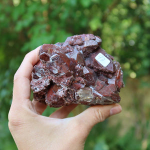 Seltene Hämatit Quarz Bergkristall Stufe (Eisenquarz) 10x7x6cm Marokko Nr. 47