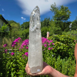 Bergkristall, Quarz, Obelisk geschliffen - 33x9x7 cm - Nr 47
