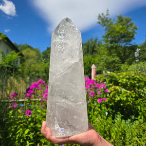 Bergkristall, Quarz, Obelisk geschliffen - 32x12x7 cm - Nr 49