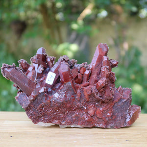 Seltene Hämatit Quarz Bergkristall Stufe (Eisenquarz) 16x6x10cm Marokko Nr. 54