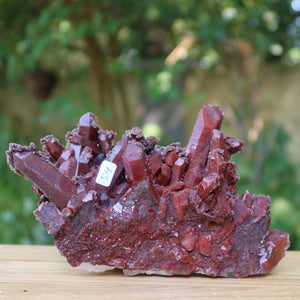 Seltene Hämatit Quarz Bergkristall Stufe (Eisenquarz) 16x6x10cm Marokko Nr. 54