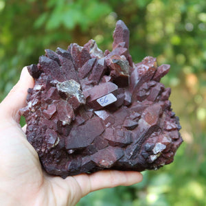 Seltene Hämatit Quarz Bergkristall Stufe (Eisenquarz) 14x12x6cm Marokko Nr. 56