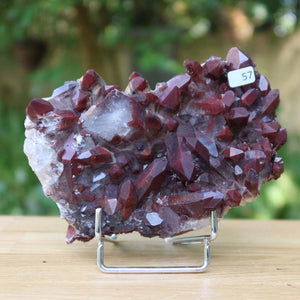 Seltene Hämatit Quarz Bergkristall Stufe (Eisenquarz) 14x9x5cm Marokko Nr. 57