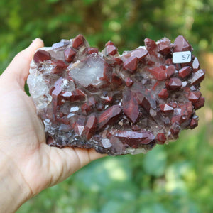 Seltene Hämatit Quarz Bergkristall Stufe (Eisenquarz) 14x9x5cm Marokko Nr. 57