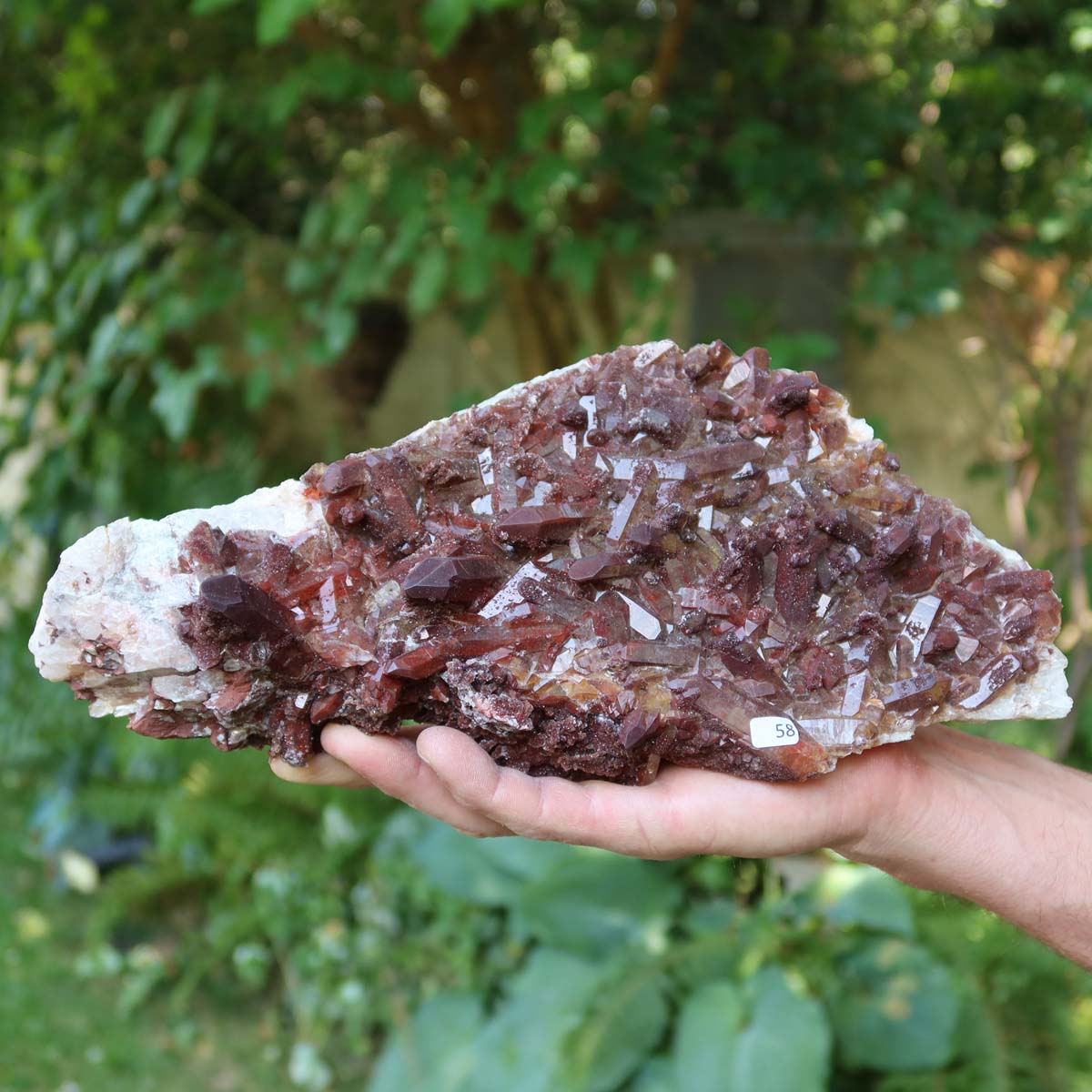 Seltene Hämatit Quarz Bergkristall Stufe (Eisenquarz) 30x14x9cm Marokko Nr. 58