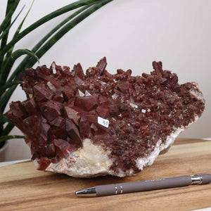 Seltene Hämatit Quarz Bergkristall Stufe (Eisenquarz) 22x16x11cm Marokko Nr. 61