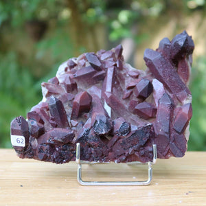 Seltene Hämatit Quarz Bergkristall Stufe (Eisenquarz) 17x11x5cm Marokko Nr. 62