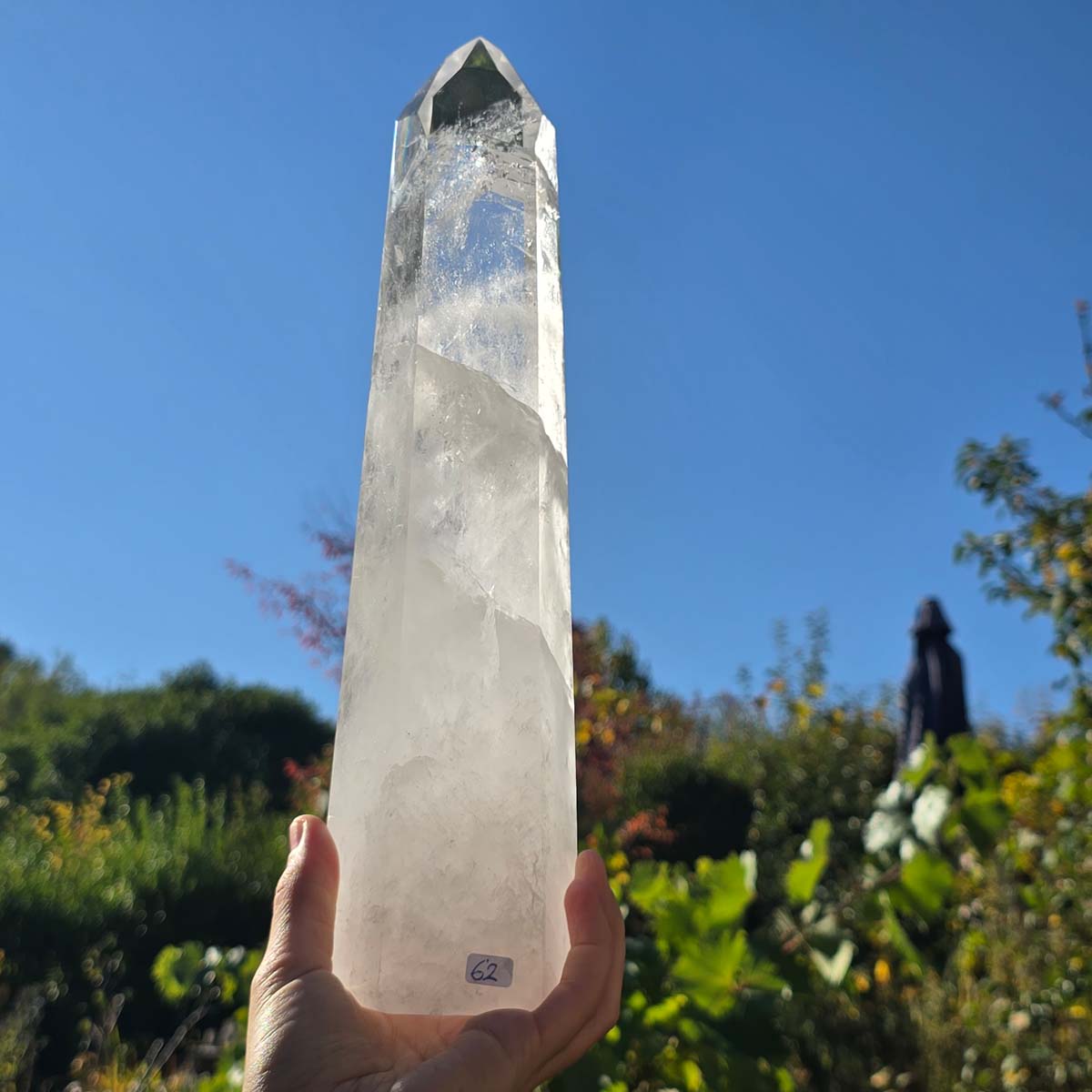 Bergkristall, Quarz, Obelisk geschliffen - 30x8x6 cm - Nr 62