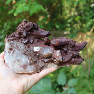 Seltene Hämatit Quarz Bergkristall Stufe (Eisenquarz) 20x7x11cm Marokko Nr. 65