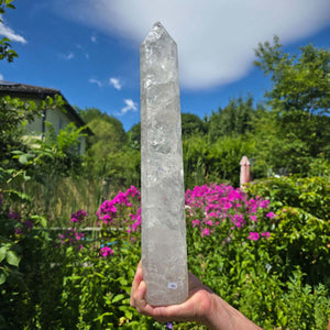 Bergkristall, Quarz, Obelisk geschliffen - 45x7x5 cm - Nr 66