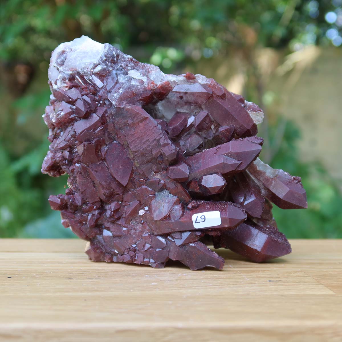 Seltene Hämatit Quarz Bergkristall Stufe (Eisenquarz) 18x12x8cm Marokko Nr. 67